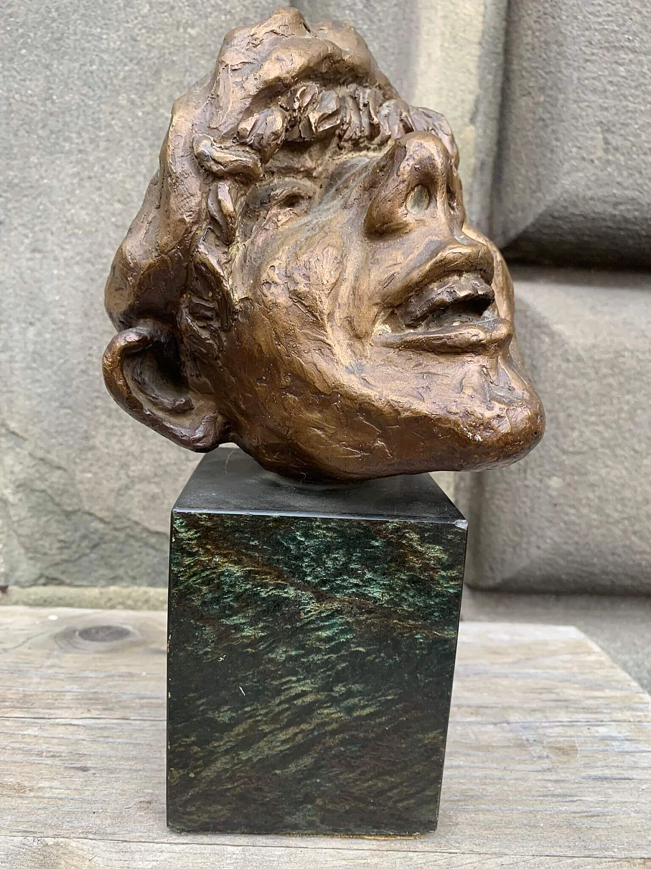 Bronze sculpture with marble base, 1980s 6