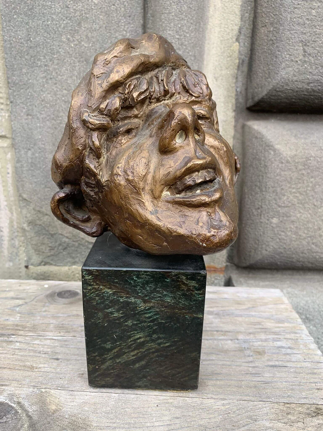 Bronze sculpture with marble base, 1980s 7