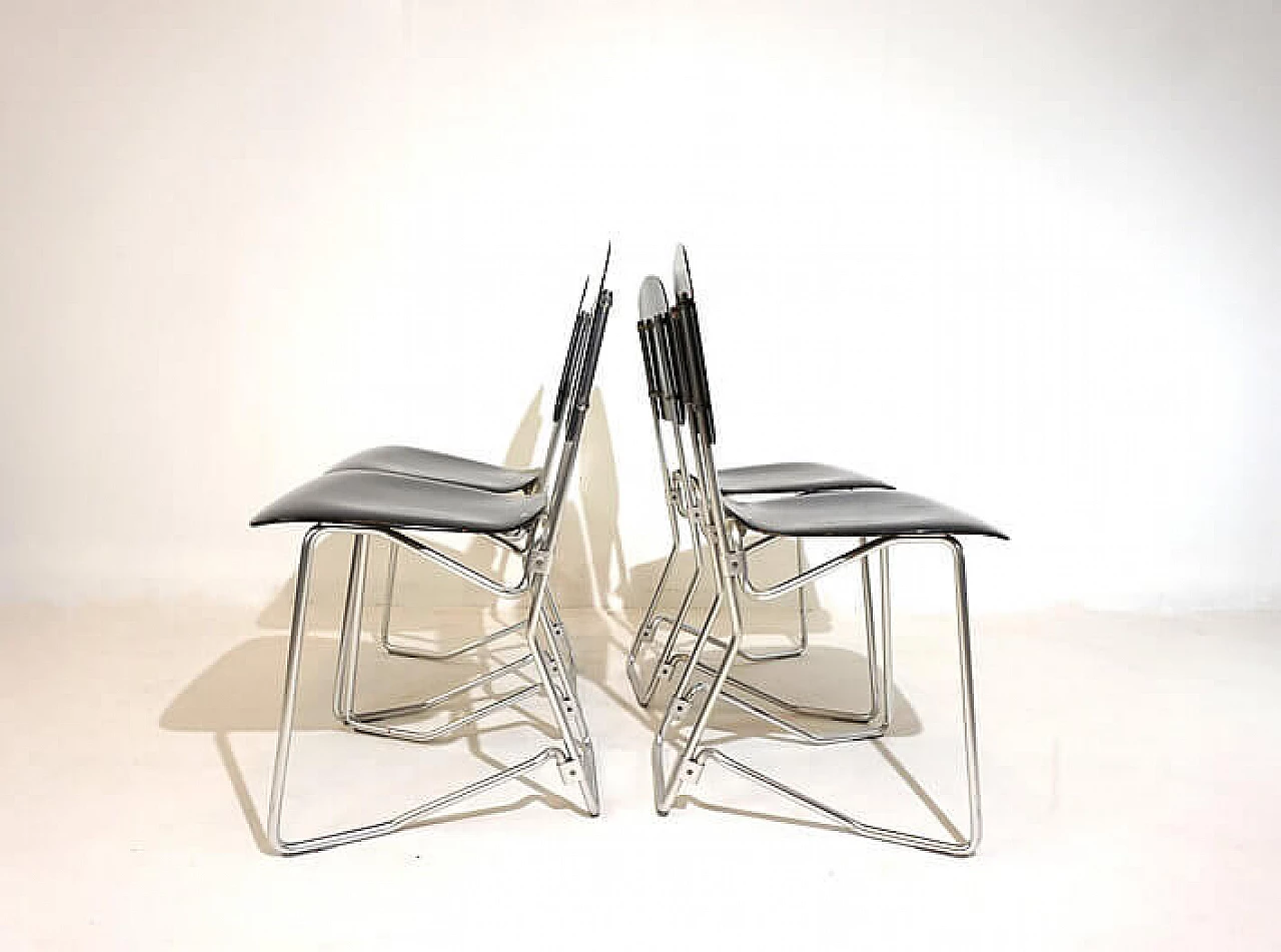 4 Aluflex stackable chairs by Armin Wirth for Ph. Zieringer KG, 1950s 4