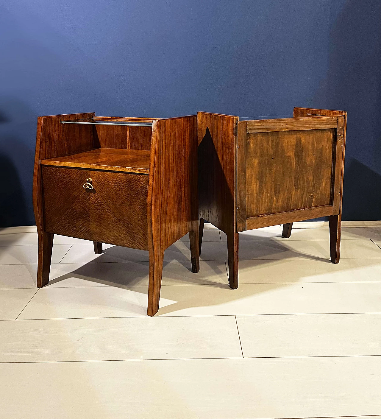 Pair of oak bedside tables, 1950s 6