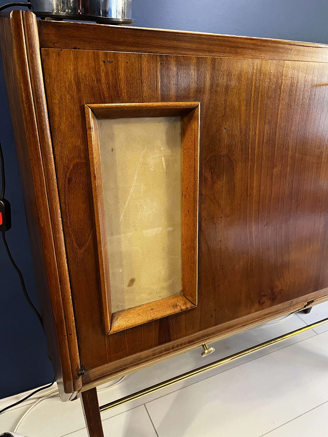 Wood and glass bar cabinet, 1960s 3