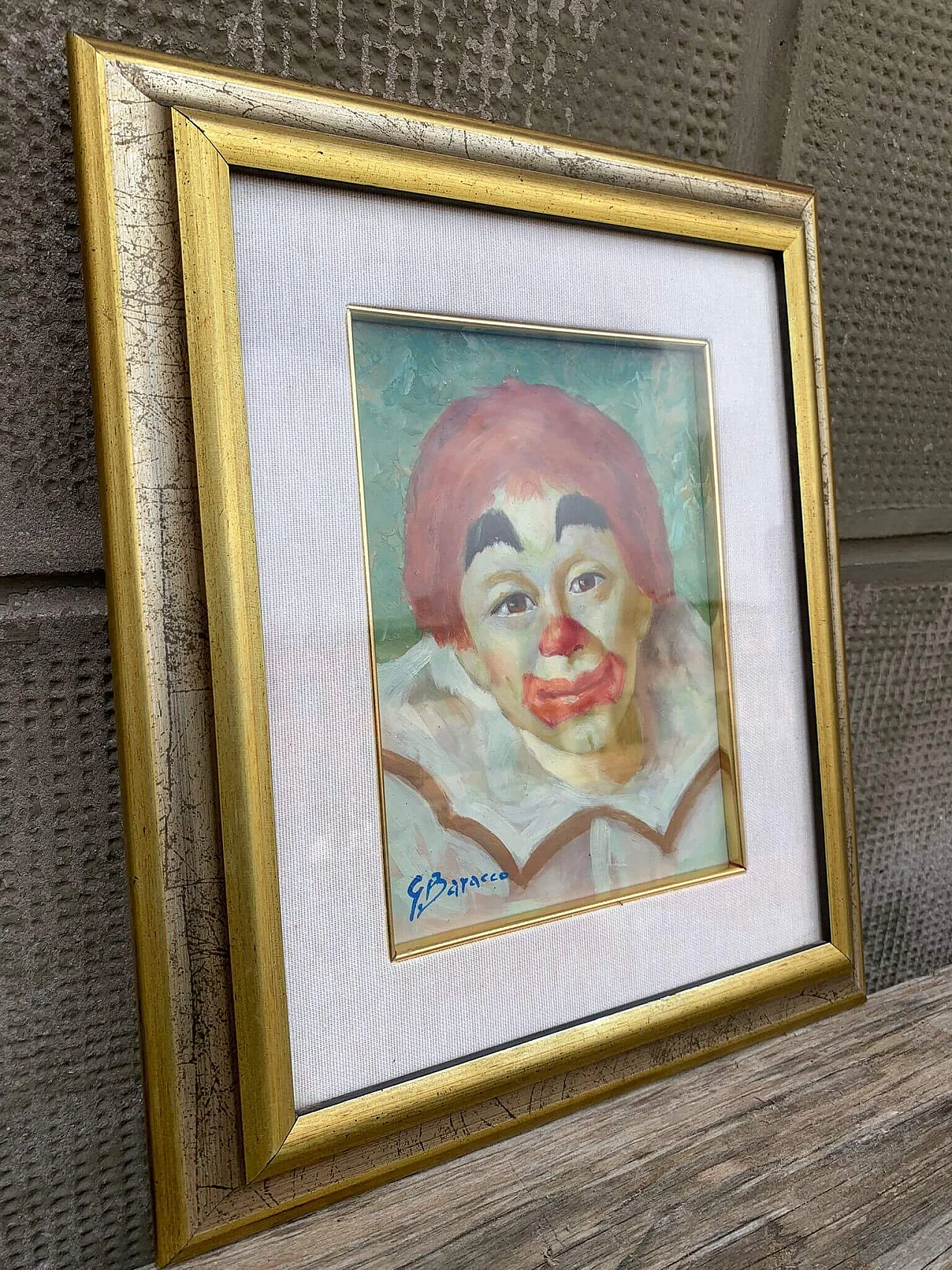 Giovanna Baracco, Clown, dipinto a olio su tela 1