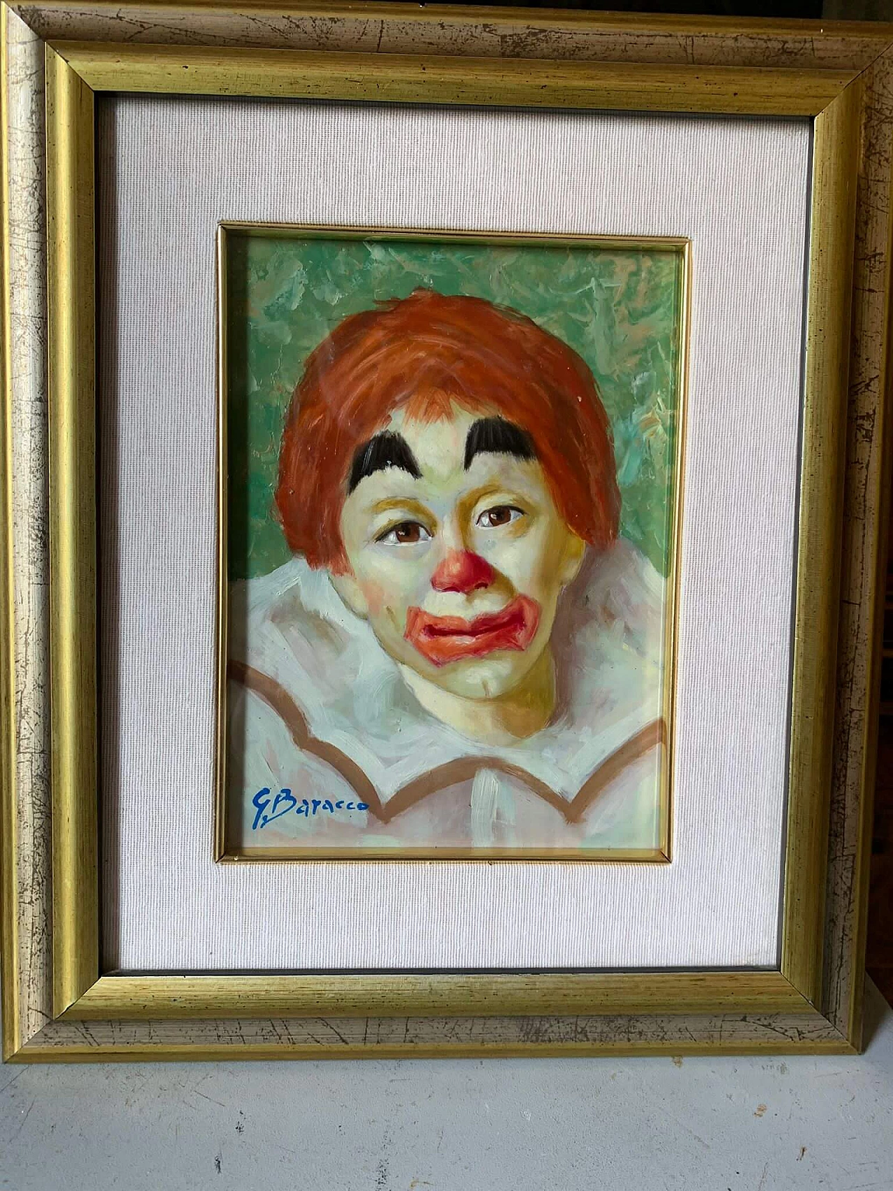 Giovanna Baracco, Clown, oil painting on canvas 2