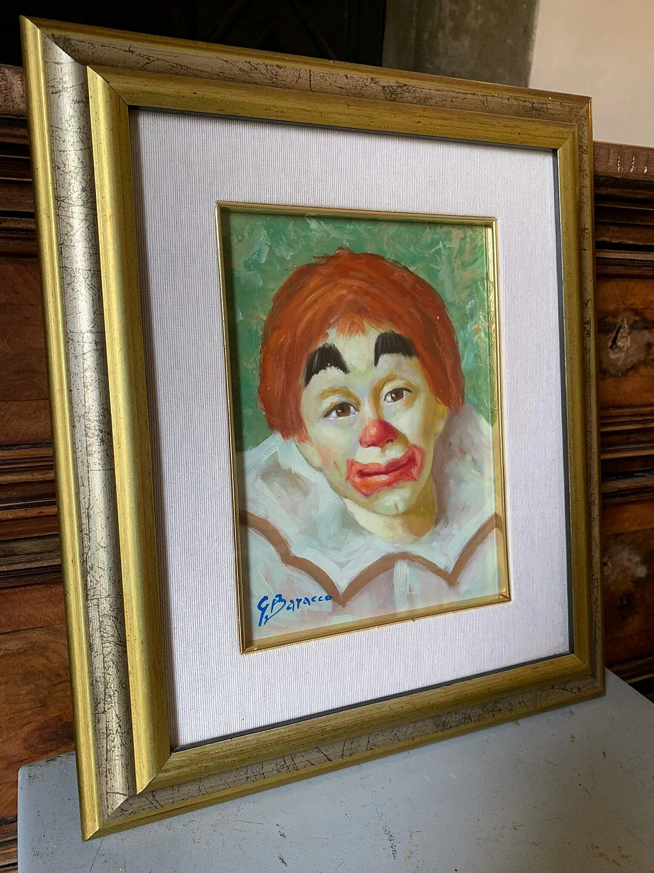 Giovanna Baracco, Clown, oil painting on canvas 4