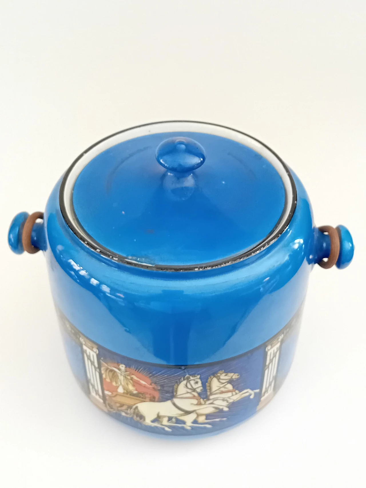 Ceramic bucket with lid by Crescent, 1960s 7