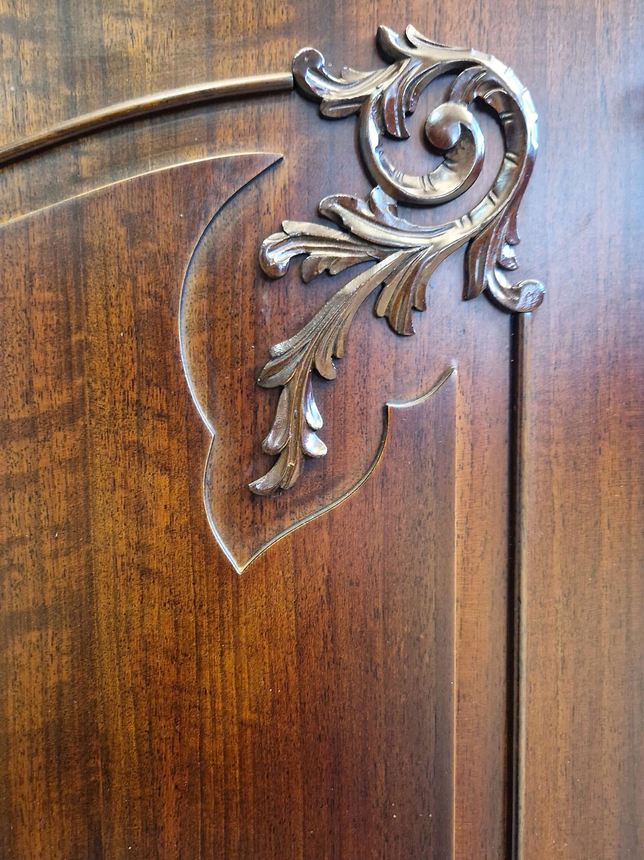 Dark stained national walnut sideboard with showcase, 1960s 5