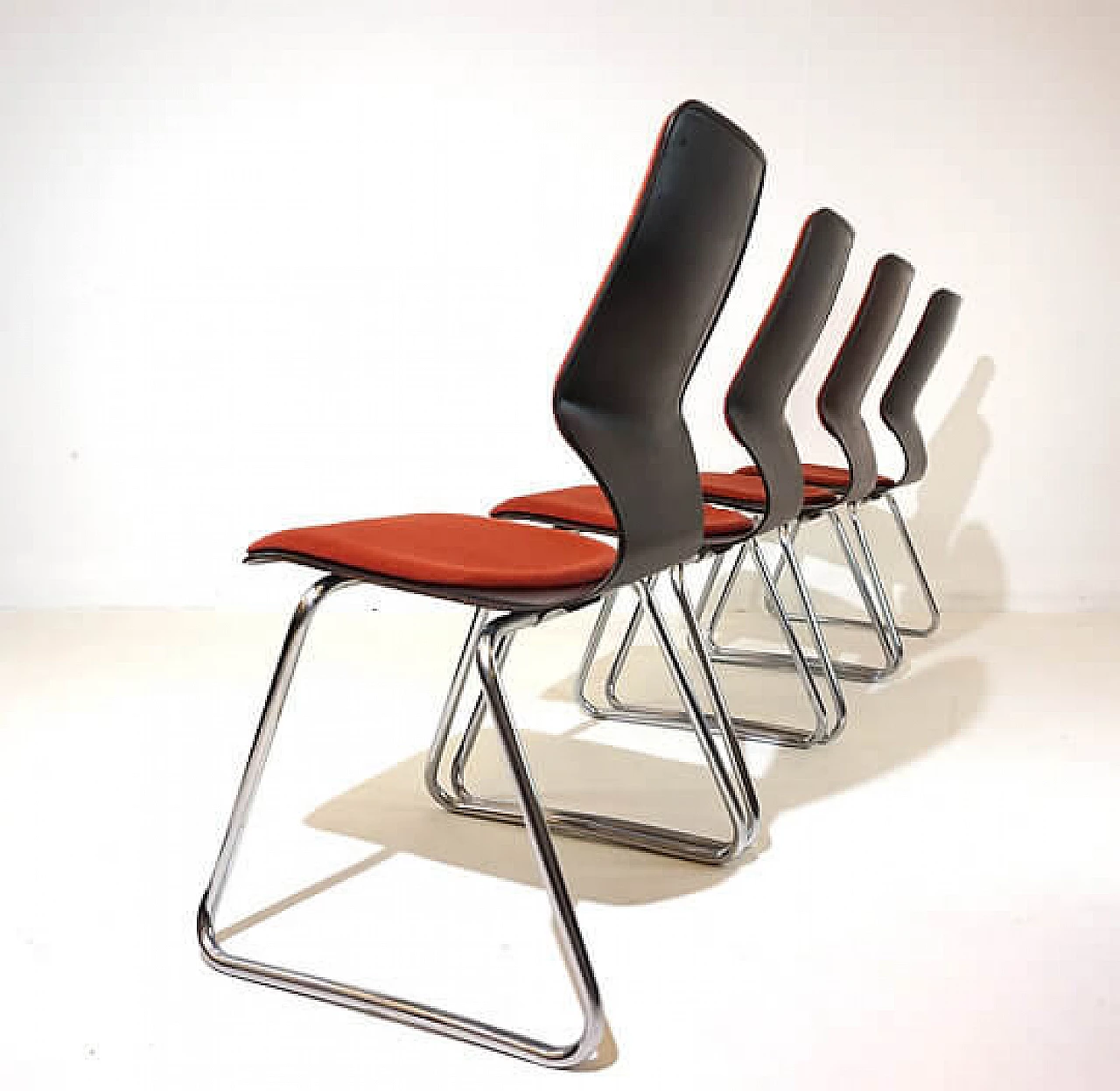 4 Pagwood chairs by Elmar Flötotto for Pagholz Flötotto, 1960s 1