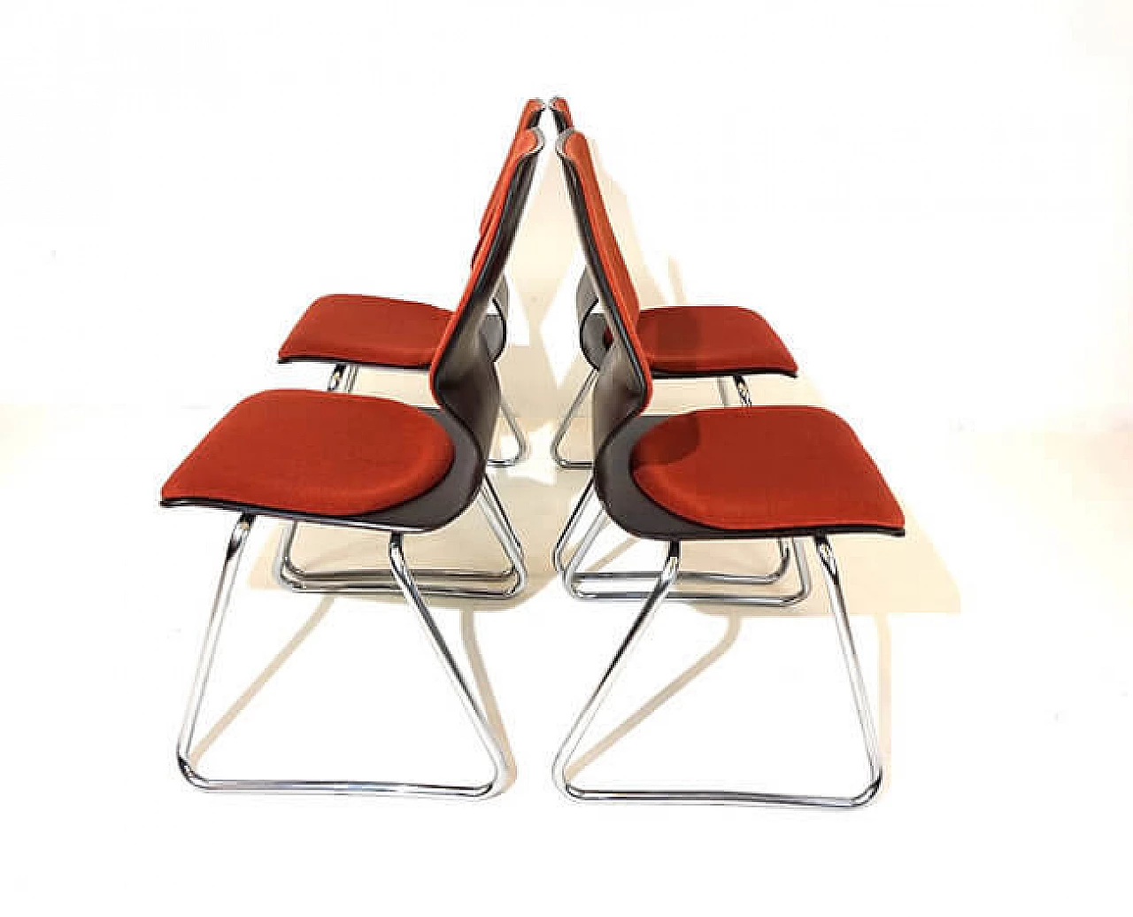 4 Pagwood chairs by Elmar Flötotto for Pagholz Flötotto, 1960s 7