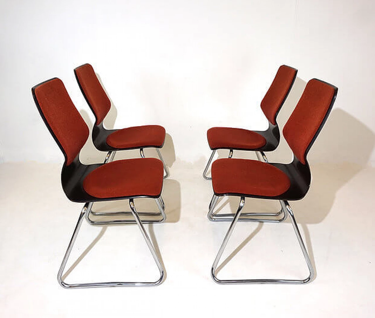 4 Pagwood chairs by Elmar Flötotto for Pagholz Flötotto, 1960s 9