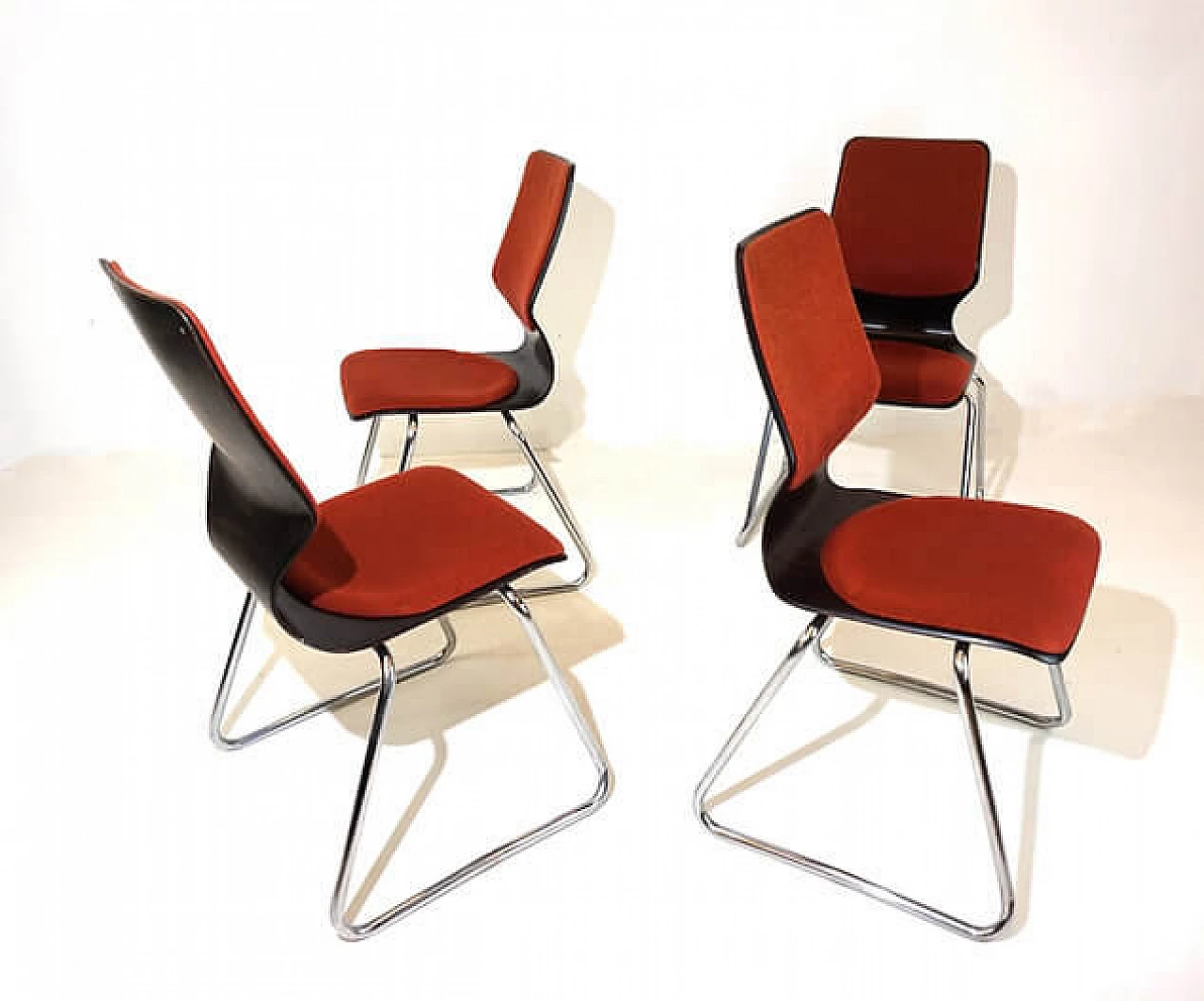 4 Pagwood chairs by Elmar Flötotto for Pagholz Flötotto, 1960s 13