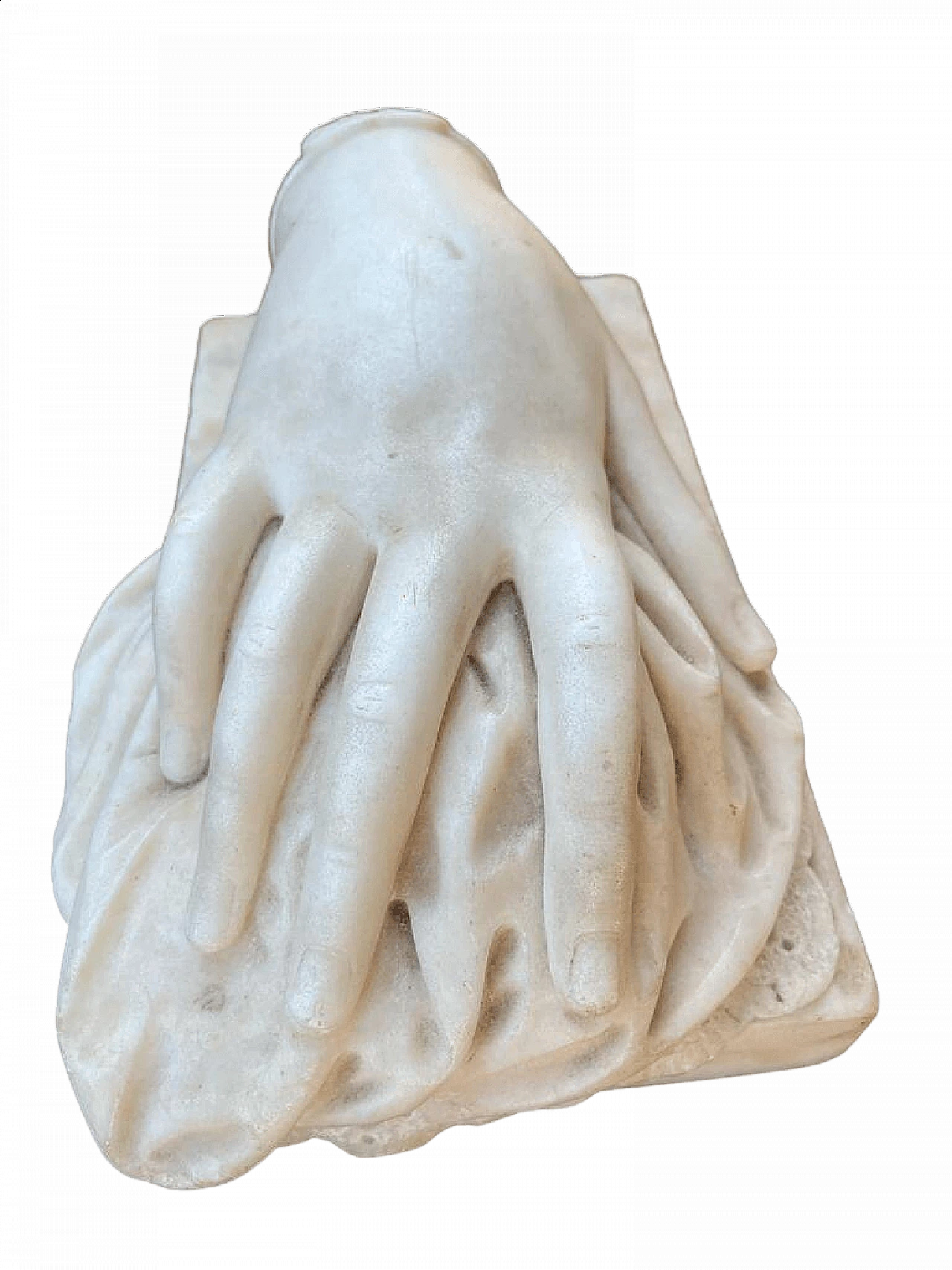 Scultura in marmo bianco raffigurante la Mano di Dio, inizio '800 9