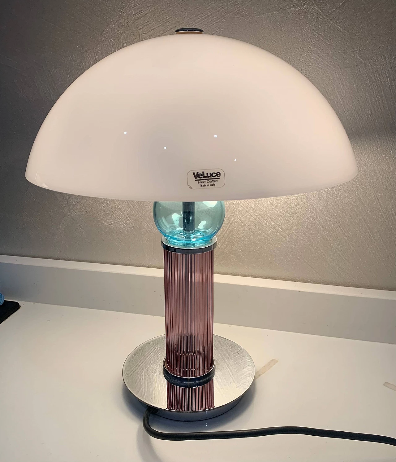 Murano glass table lamp by VeArt Veluce, 1980s 1