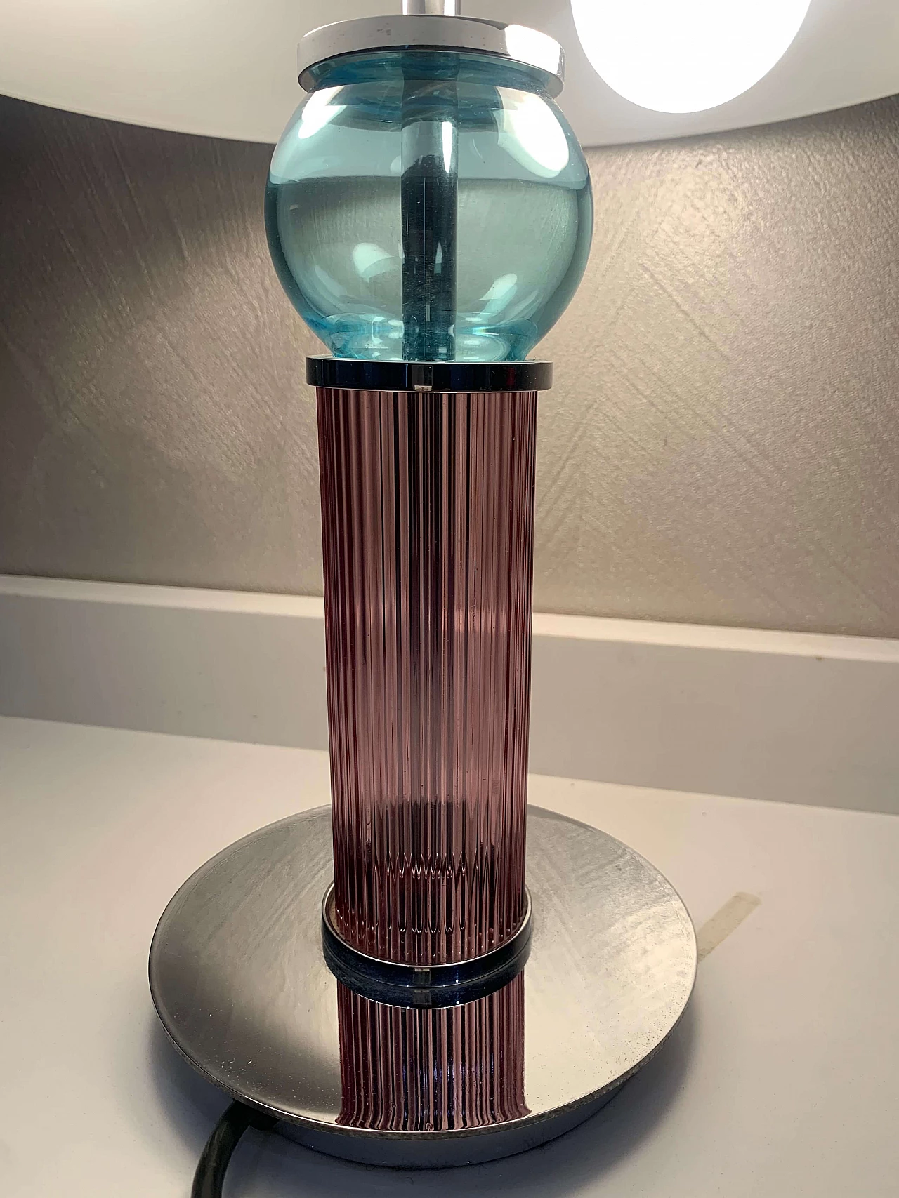 Murano glass table lamp by VeArt Veluce, 1980s 3