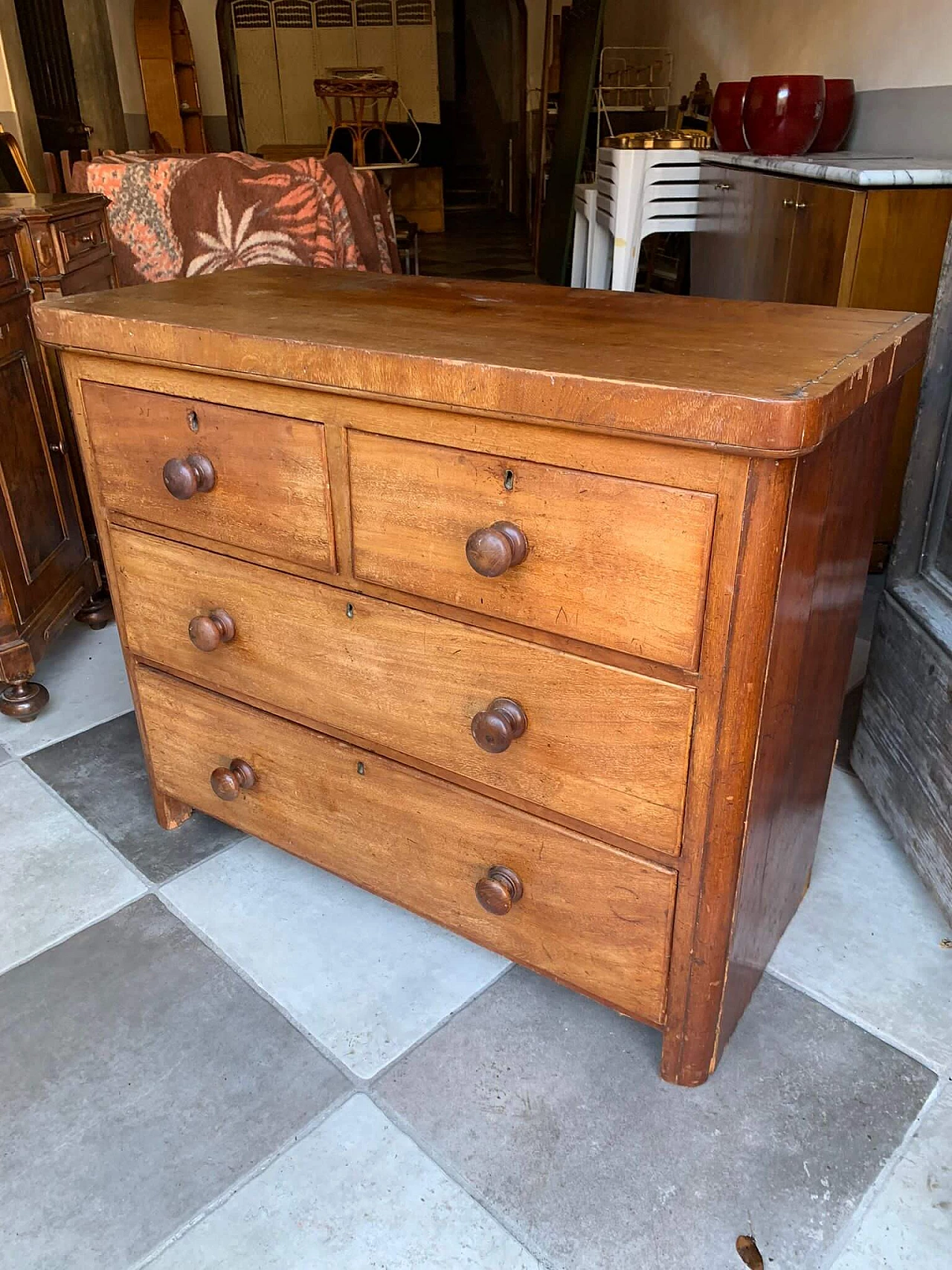 Wooden chest of drawers, 1960s 6