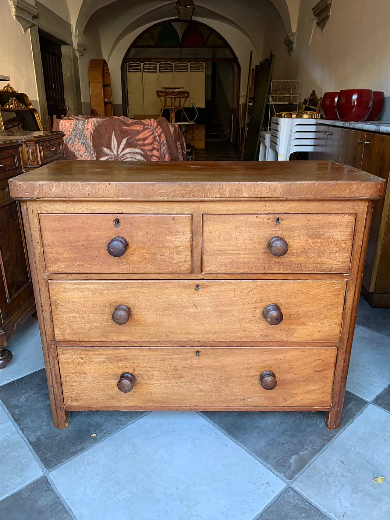 Wooden chest of drawers, 1960s 7