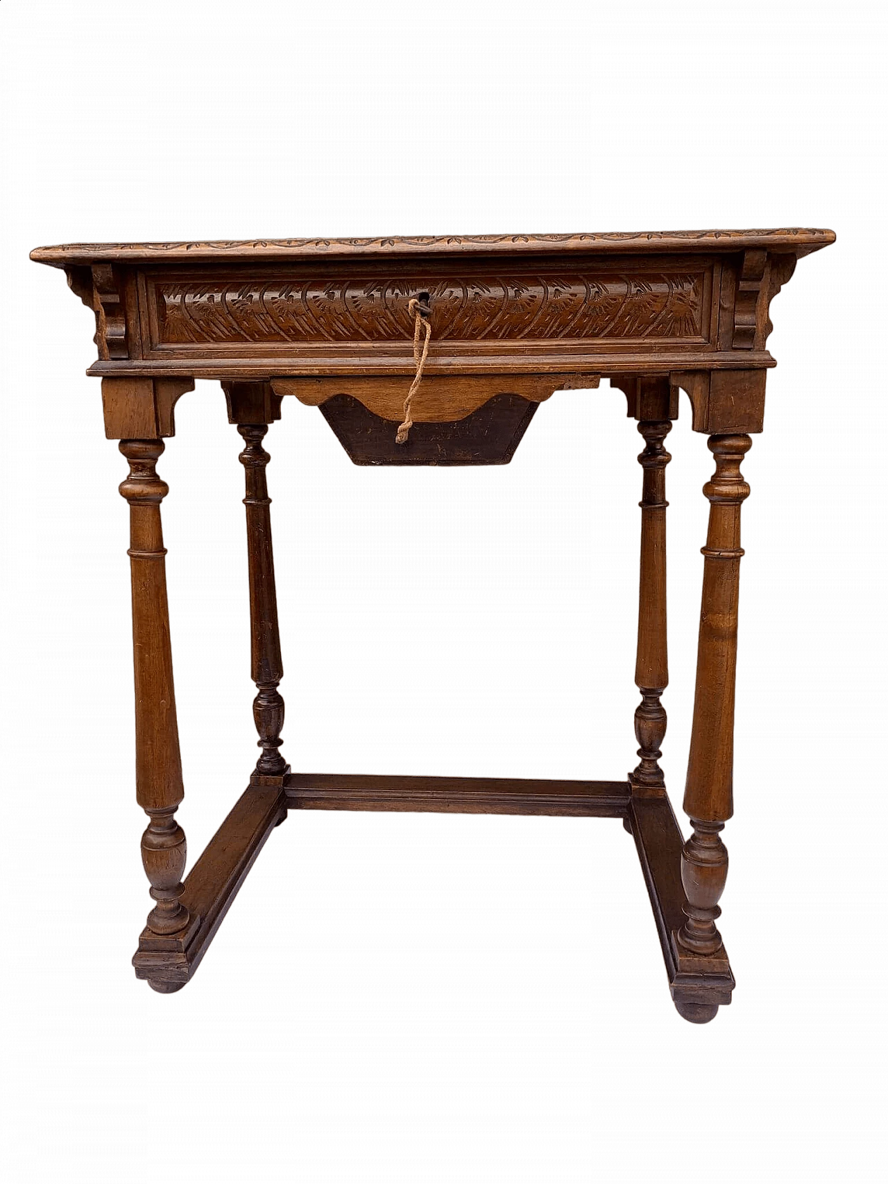 Chestnut coffee table with carvings 14