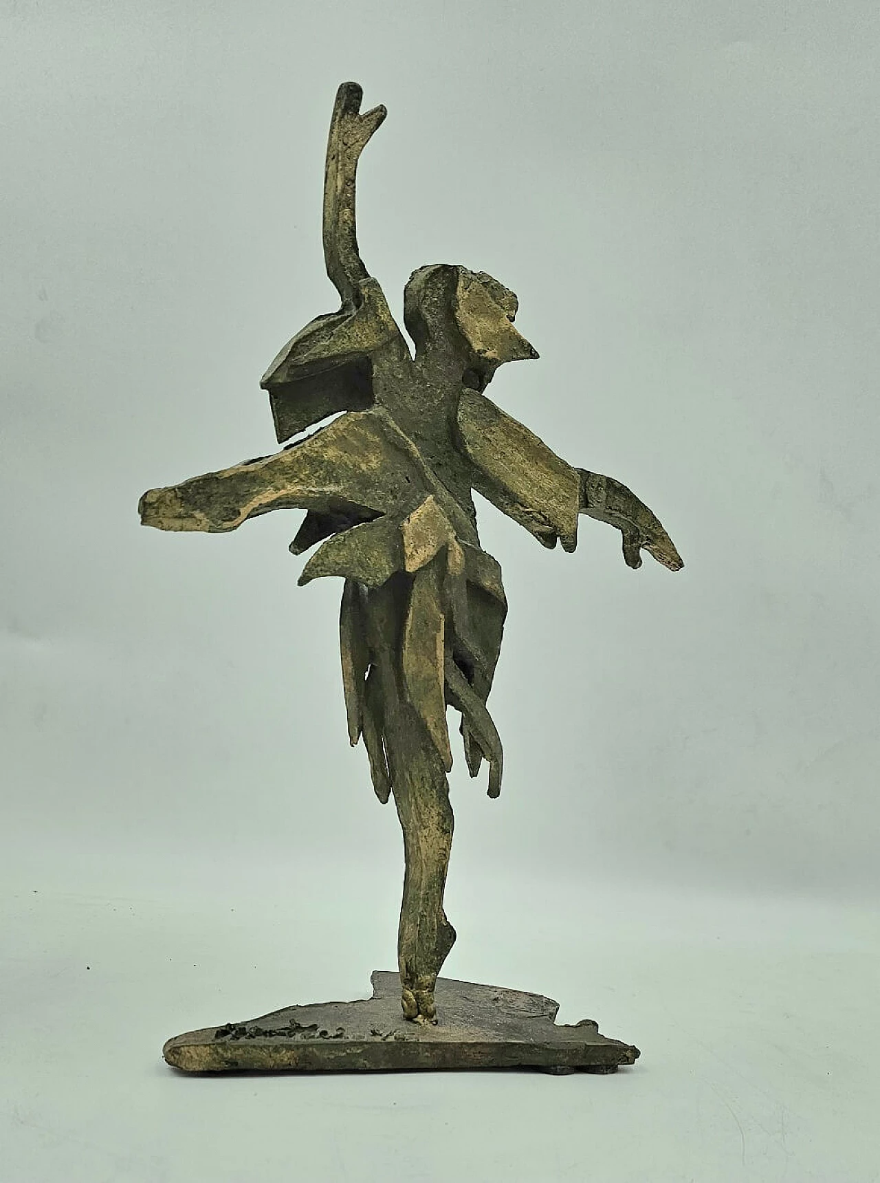 Scultura in lamina di bronzo di ballerina classica, anni '50 2