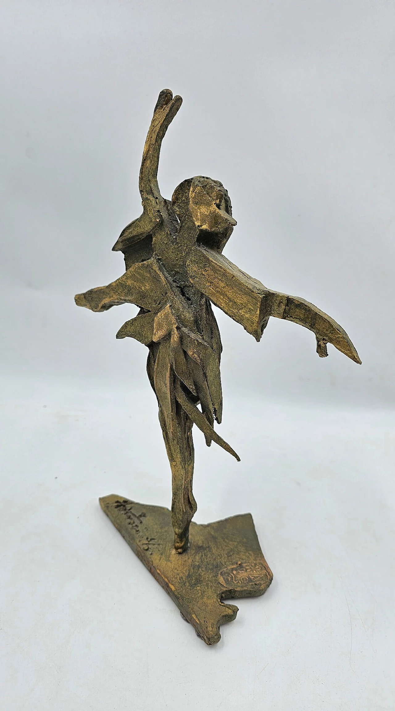 Scultura in lamina di bronzo di ballerina classica, anni '50 6