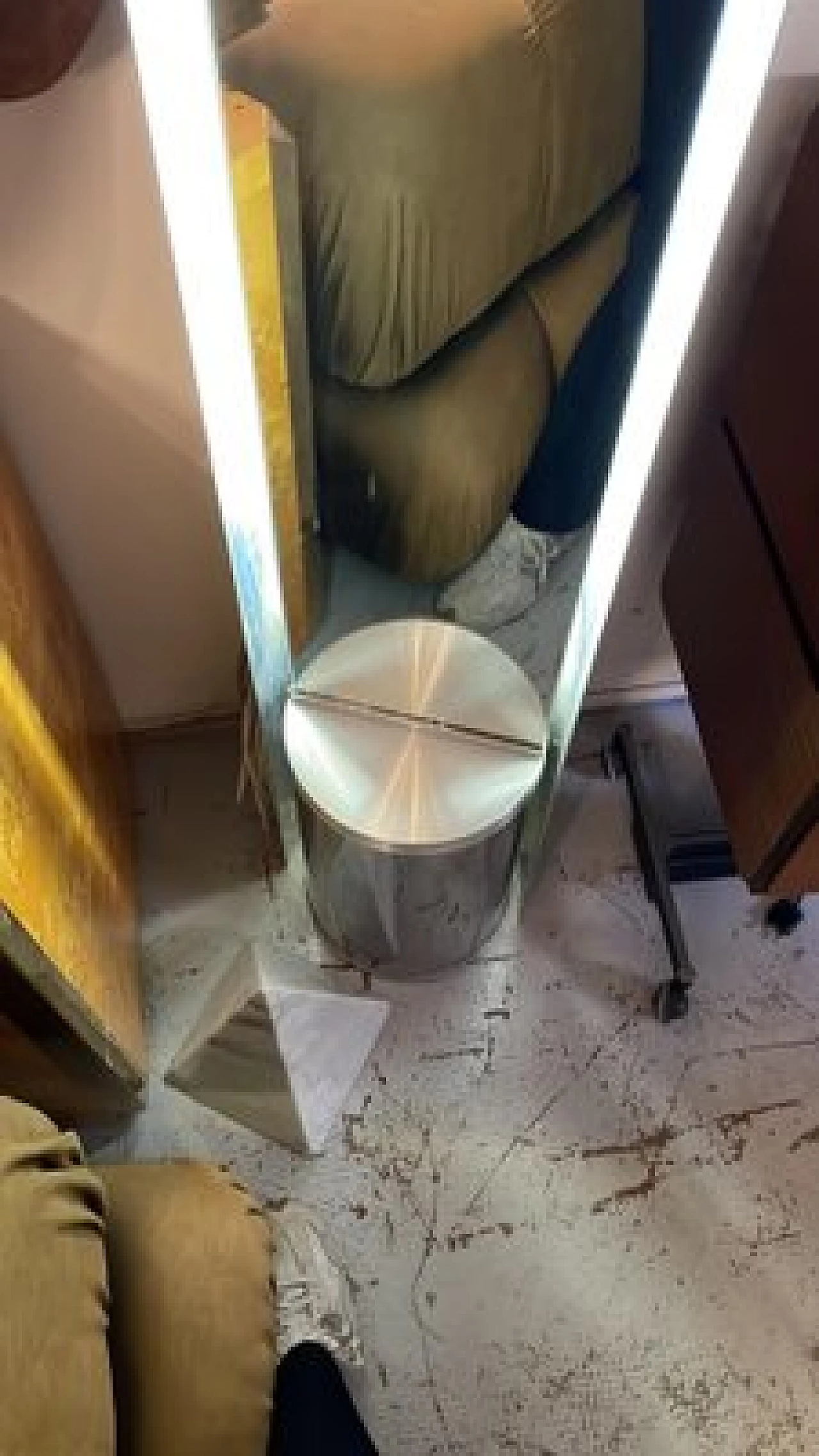 Steel backlit floor mirror, 1970s 21