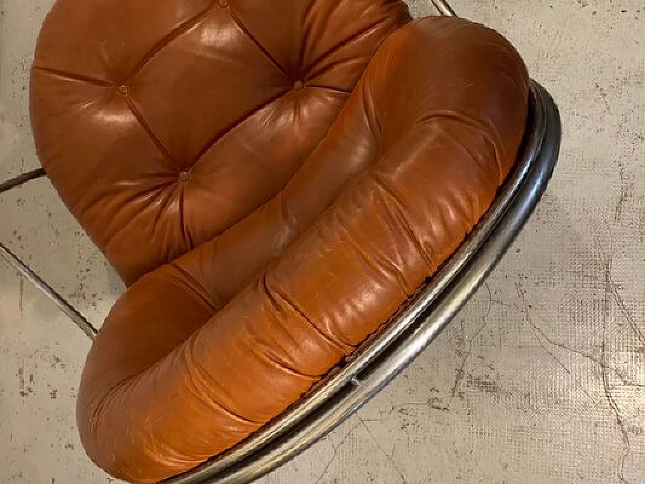 Steel and leather armchair by Carlo De Carli for Cinova, 1960s 9