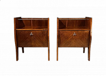 Pair of oak bedside tables, 1950s