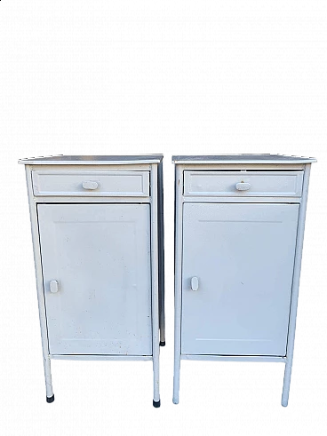 Pair of Czechoslovakian metal bedside tables