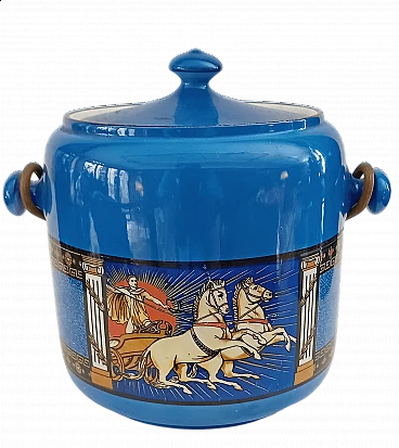 Ceramic bucket with lid by Crescent, 1960s