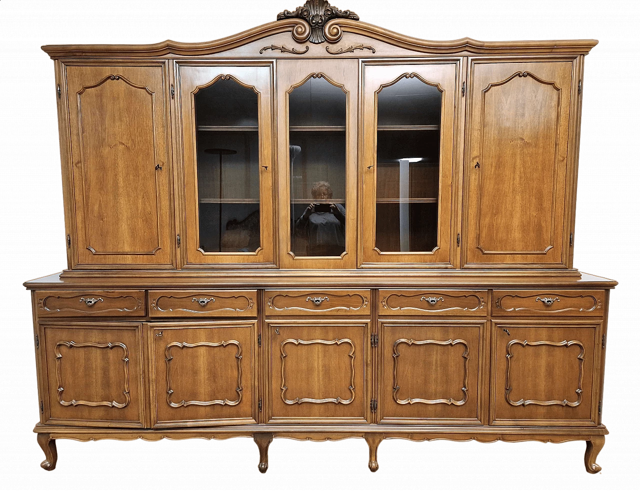 Carved national walnut double-body sideboard 6