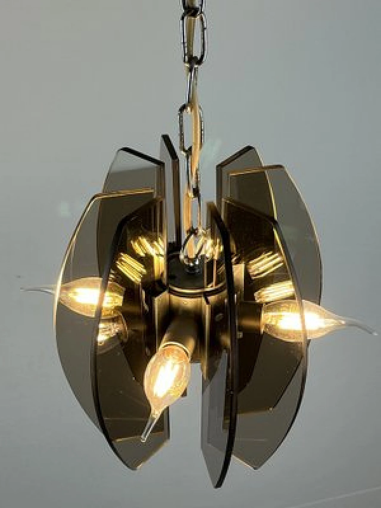 Murano glass pendant lamp by Veca, 1970s 3