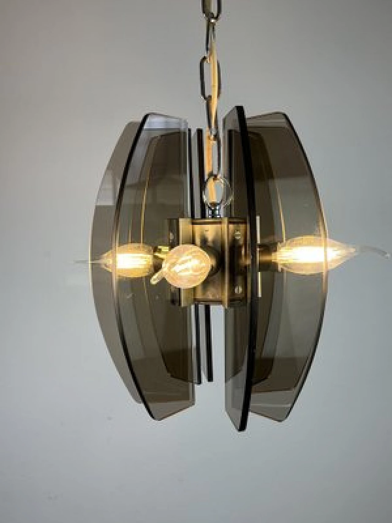 Murano glass pendant lamp by Veca, 1970s 4