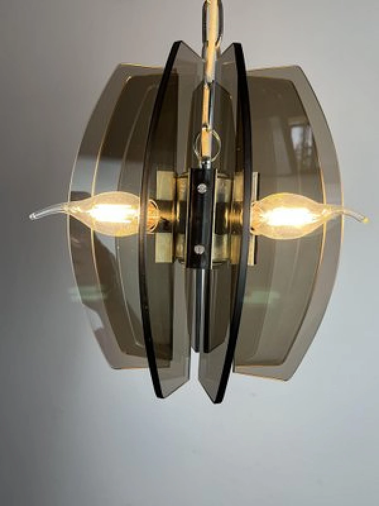 Murano glass pendant lamp by Veca, 1970s 8