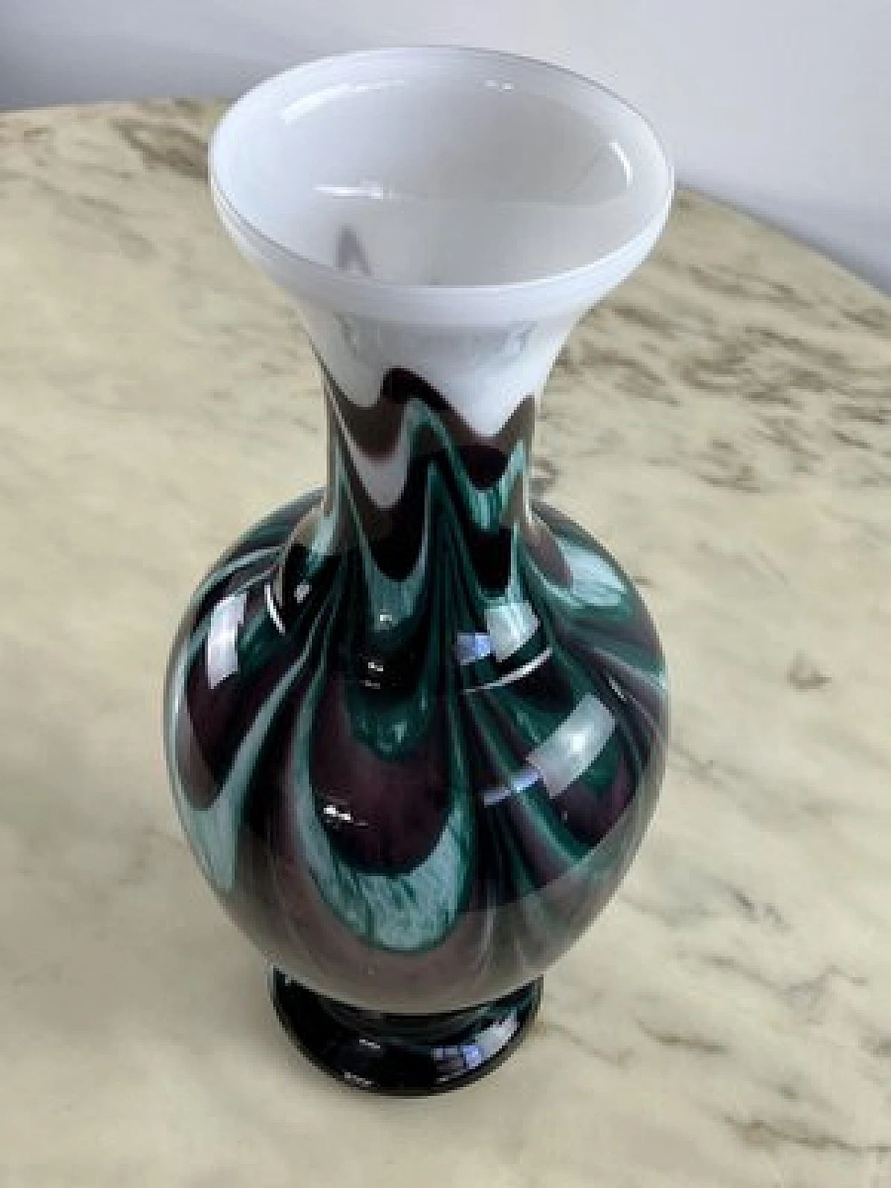 Opaline glass vase, 1970s 2