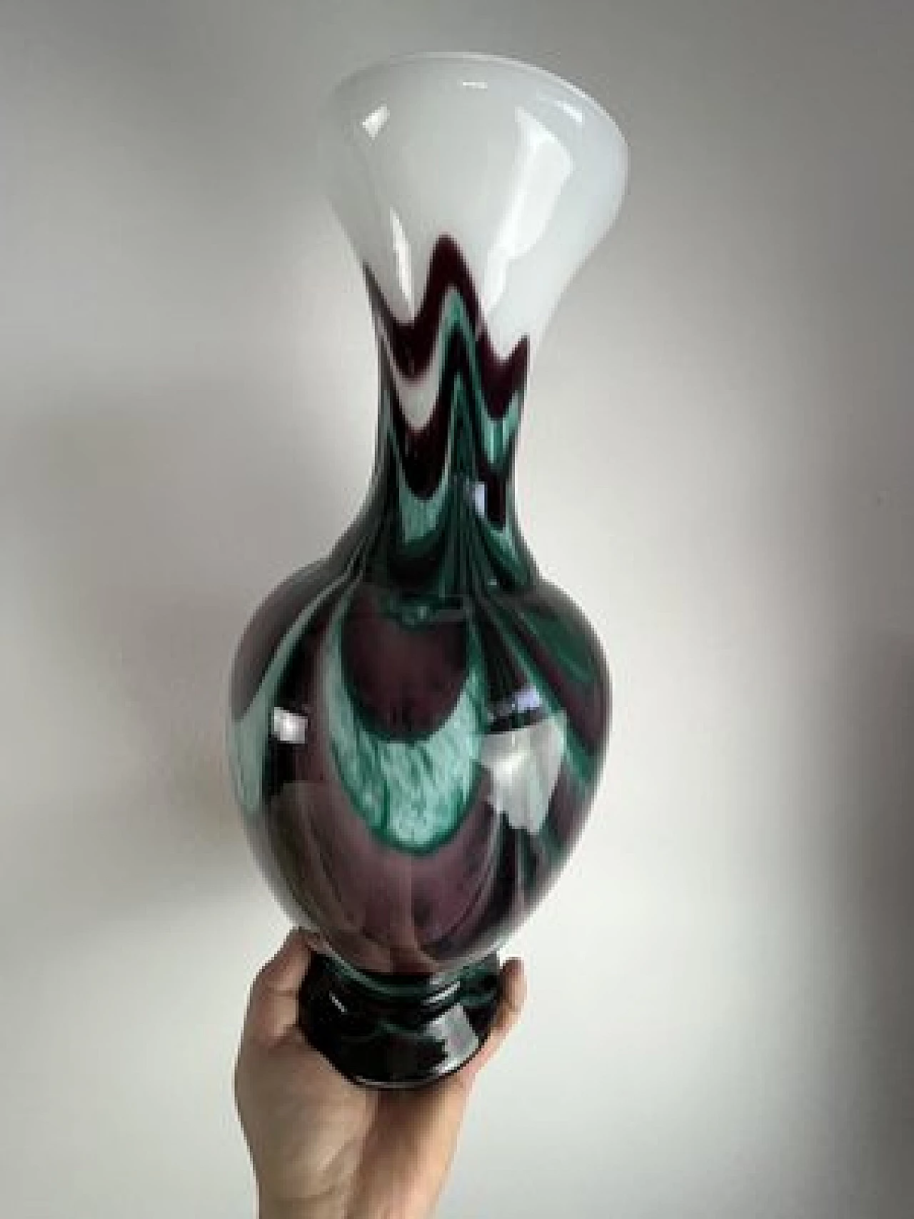 Opaline glass vase, 1970s 3