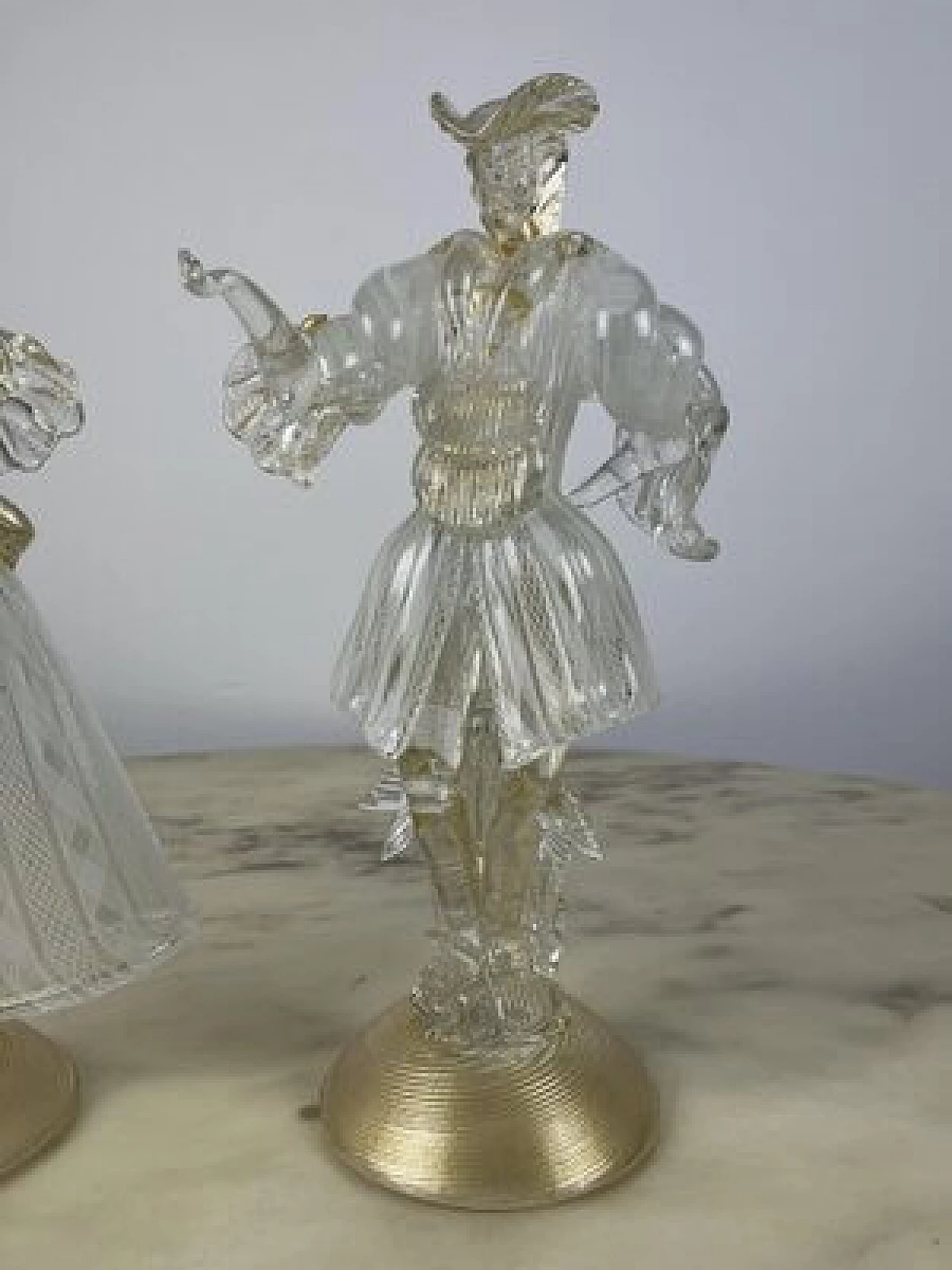 Coppia di statuine in vetro di Murano, anni '90 13