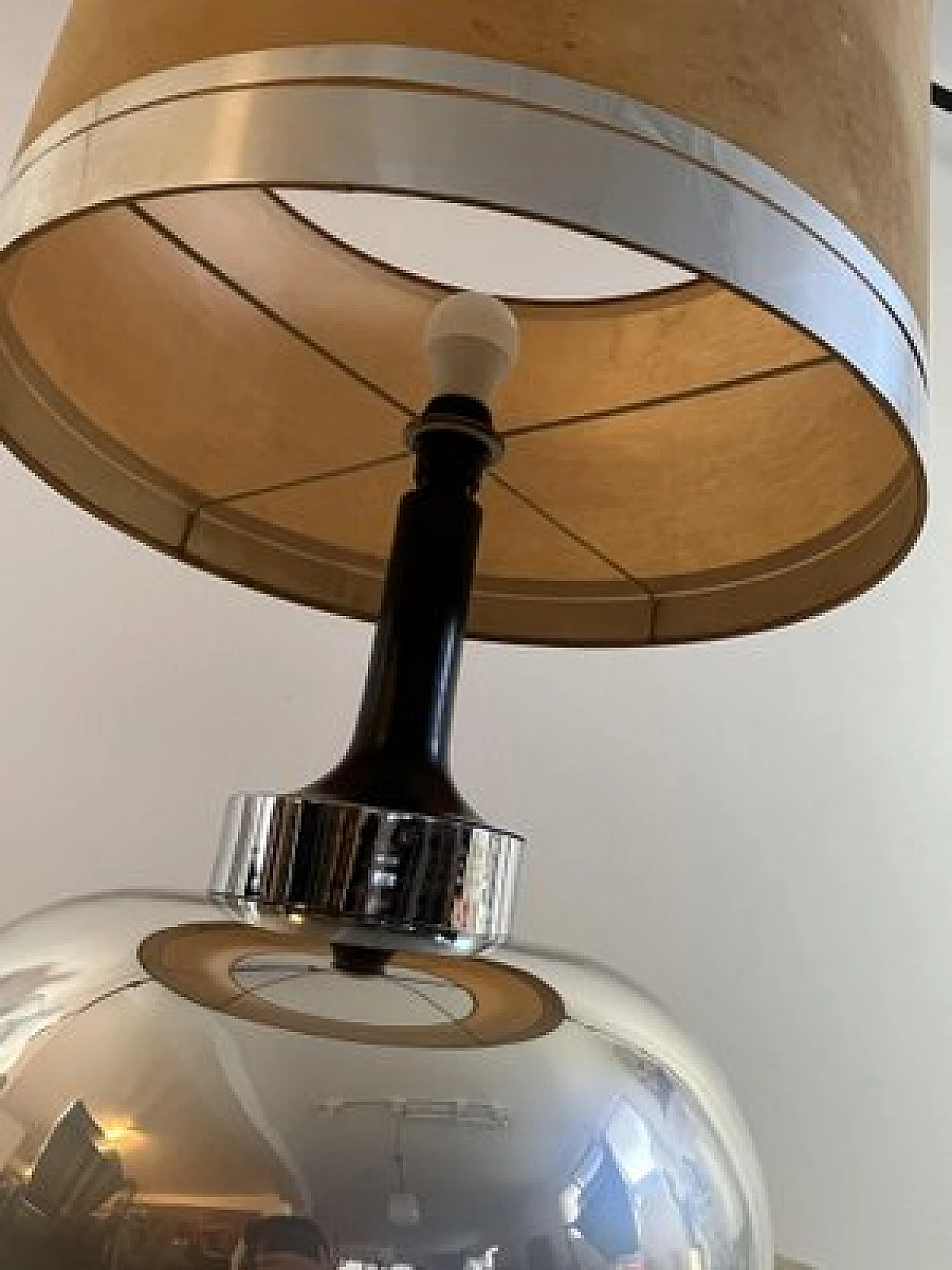 Lampada da tavolo con base in vetro opalescente, anni '70 10