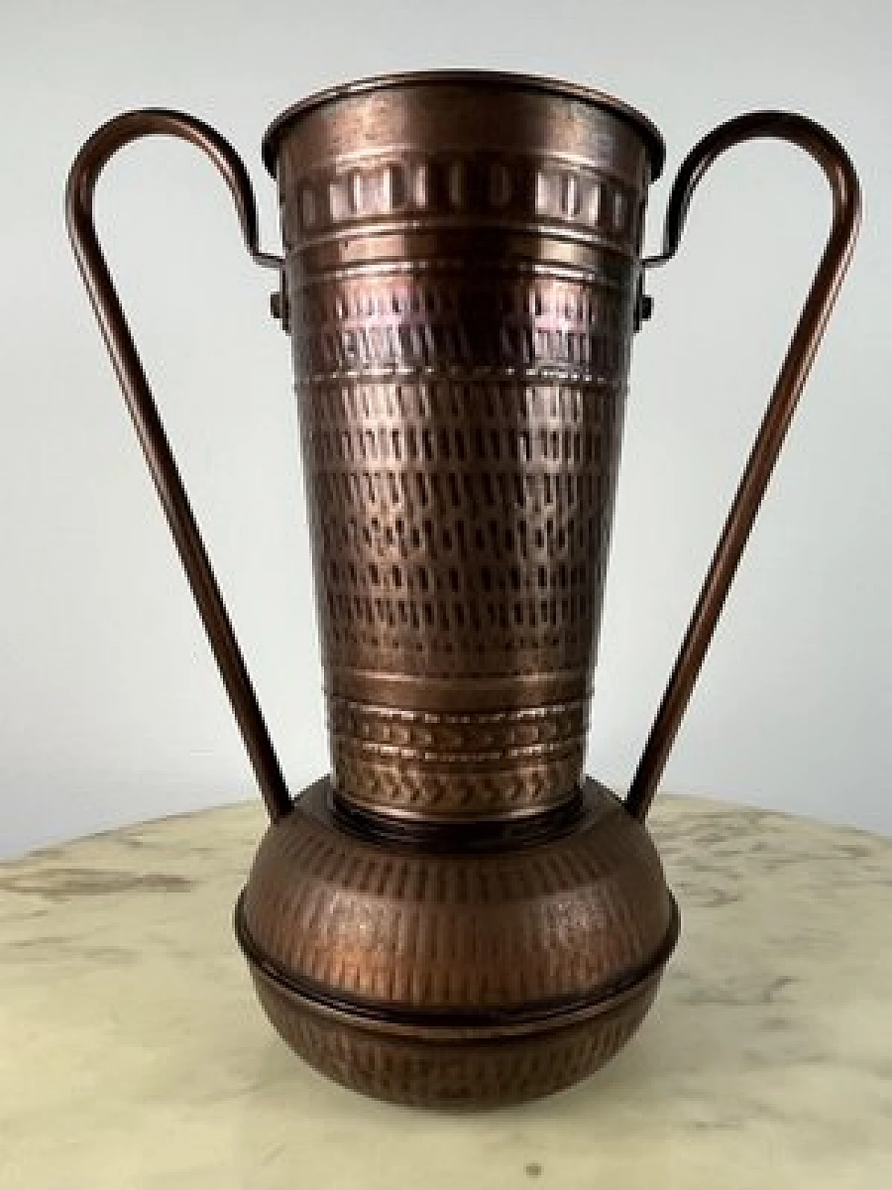 Copper umbrella stand, 1970s 1