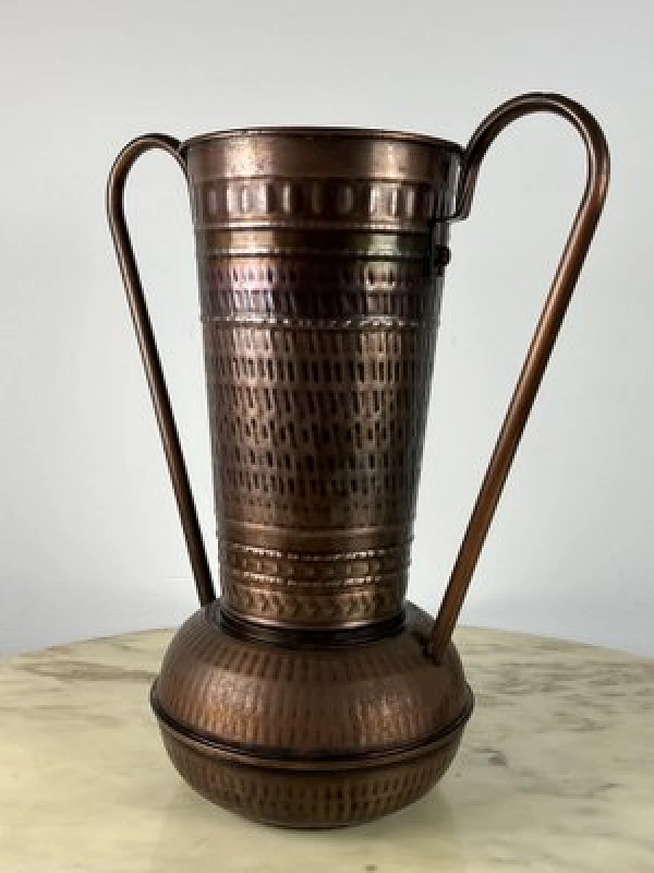 Copper umbrella stand, 1970s 5