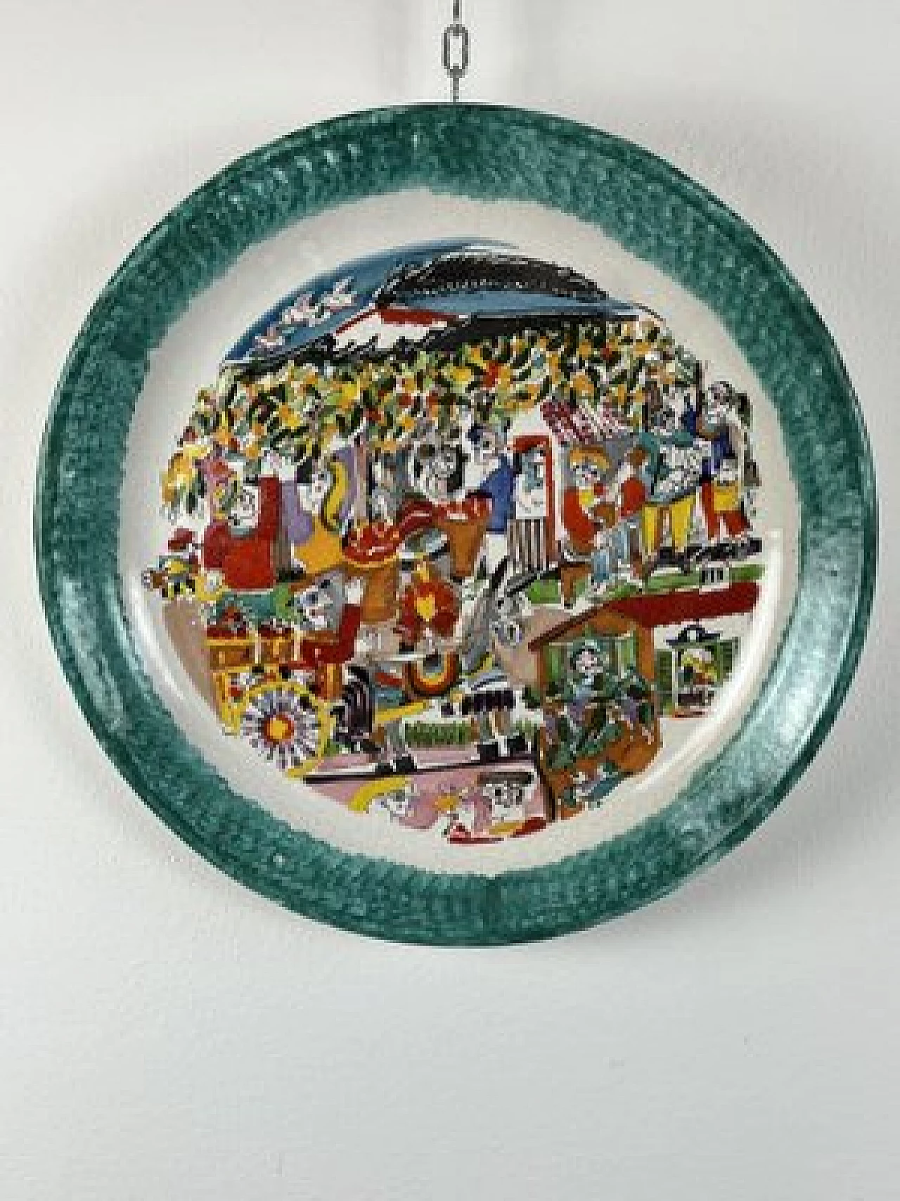 Ceramic plate by De Simone, 1960s 1