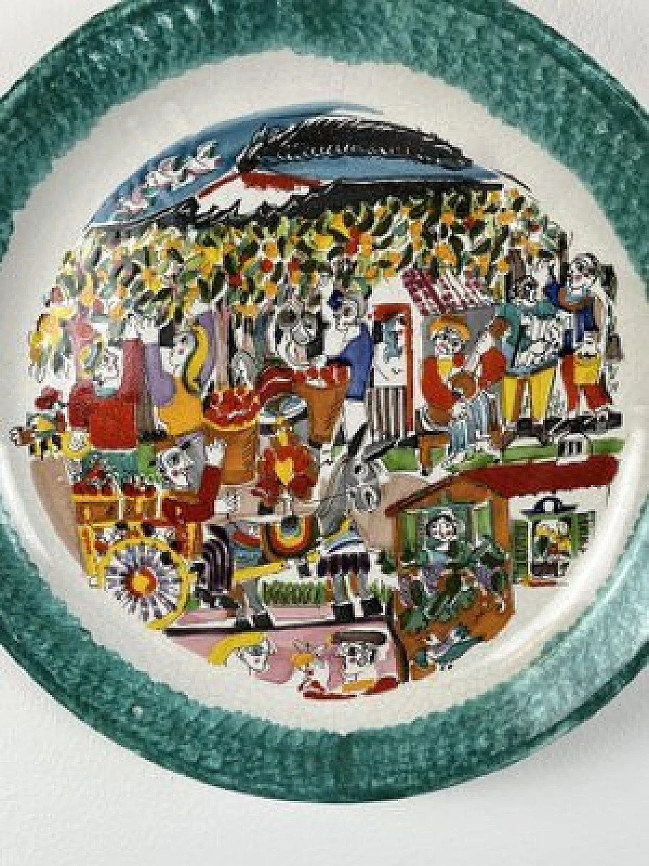 Ceramic plate by De Simone, 1960s 13