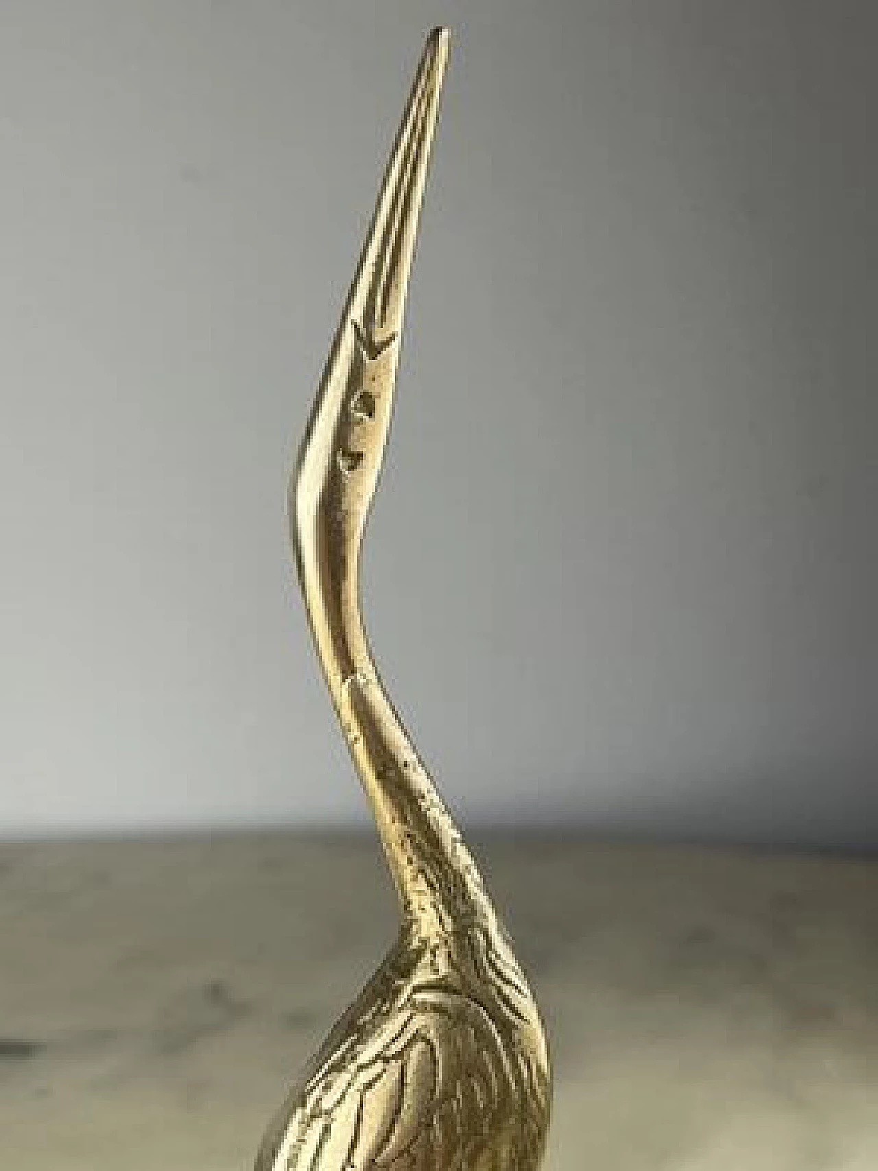 Brass ashtray with flamingo, 1960s 5