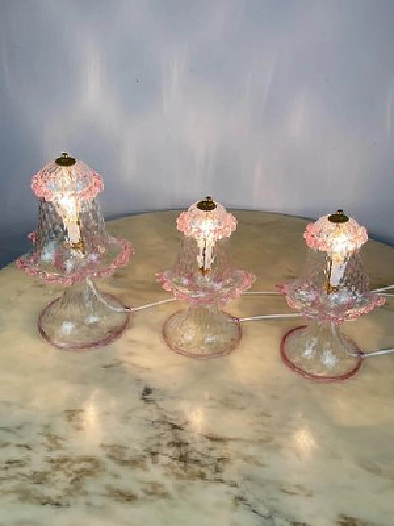 3 Murano glass table lamps, 1980s 3