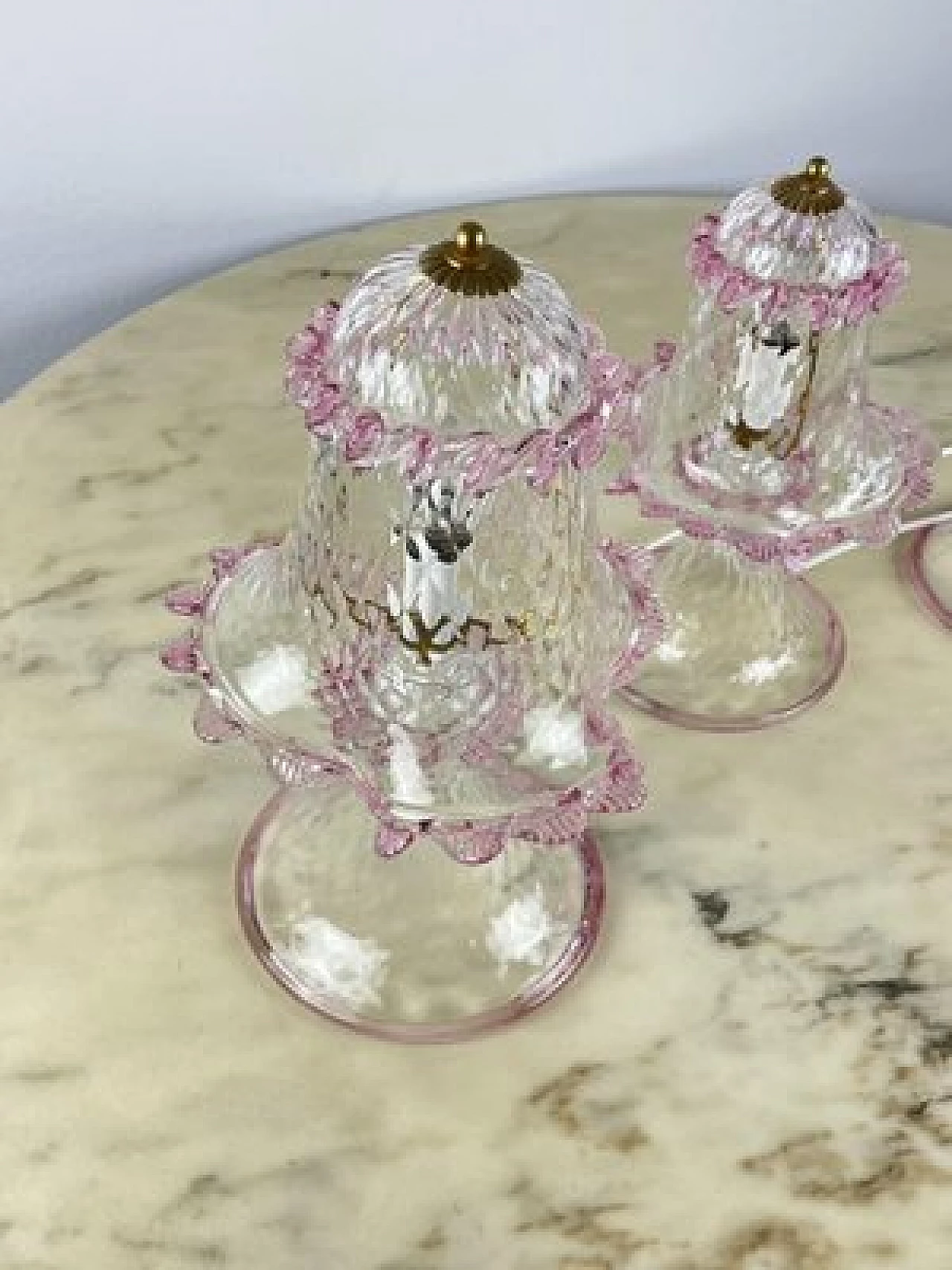 3 Murano glass table lamps, 1980s 6