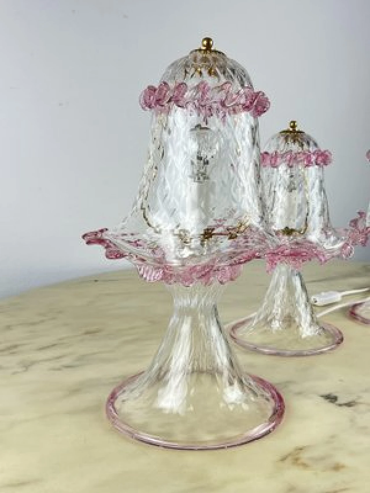 3 Murano glass table lamps, 1980s 7