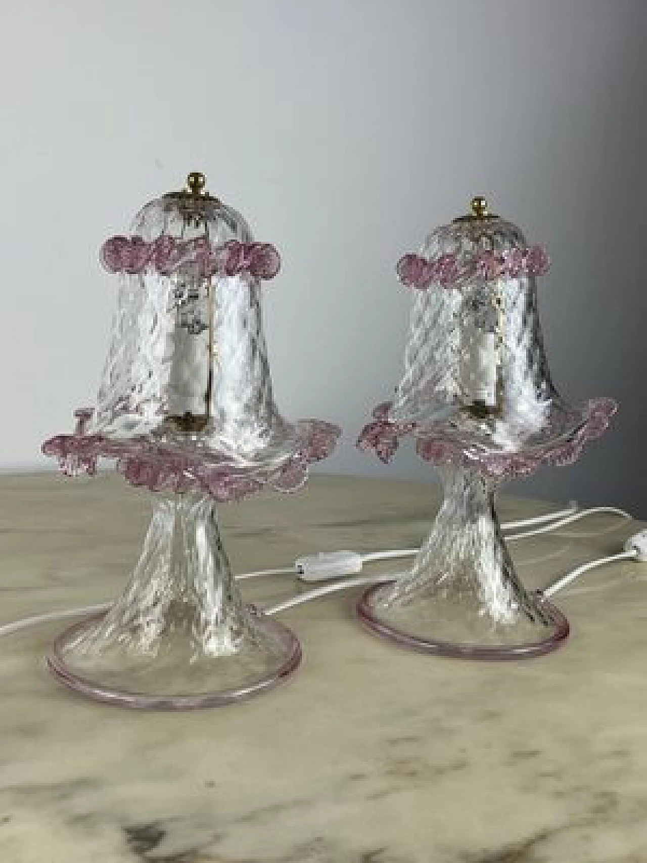 3 Murano glass table lamps, 1980s 8