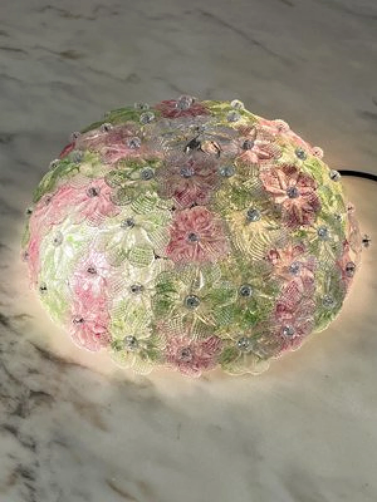 Murano glass ceiling lamp in the style of Archimede Seguso, 1960s 4