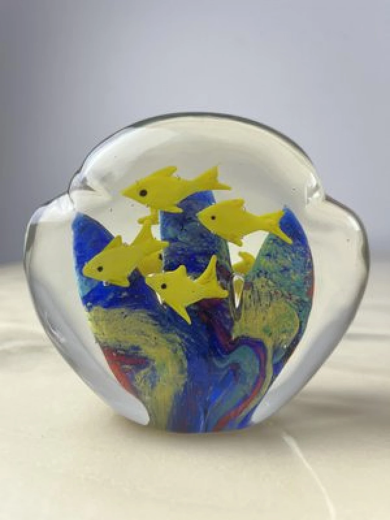 Coloured Murano glass paperweight, 1970s 1