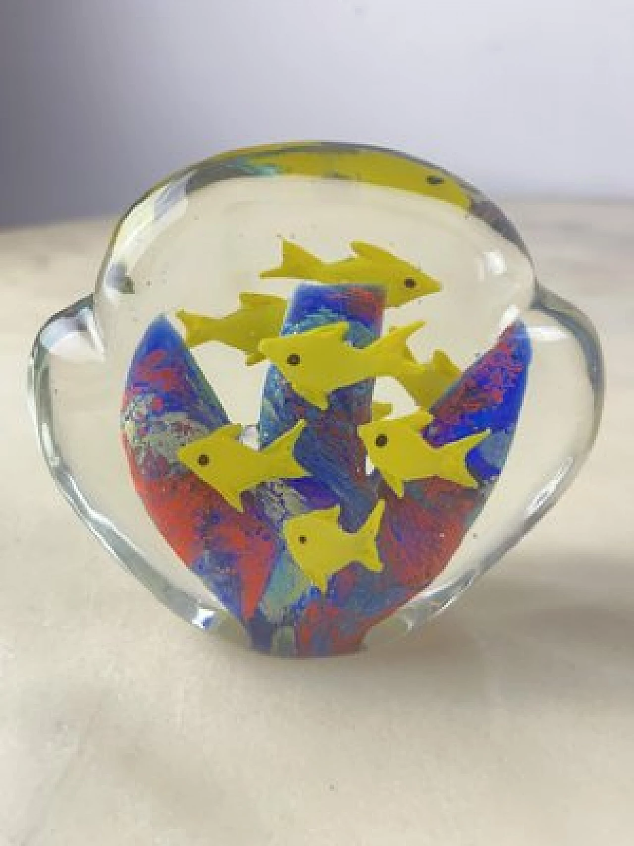 Coloured Murano glass paperweight, 1970s 2