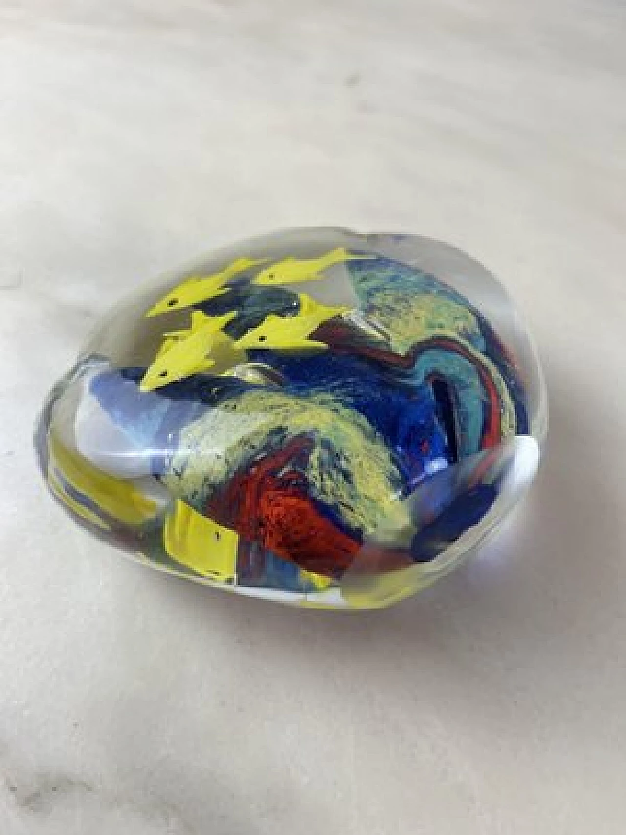 Coloured Murano glass paperweight, 1970s 4