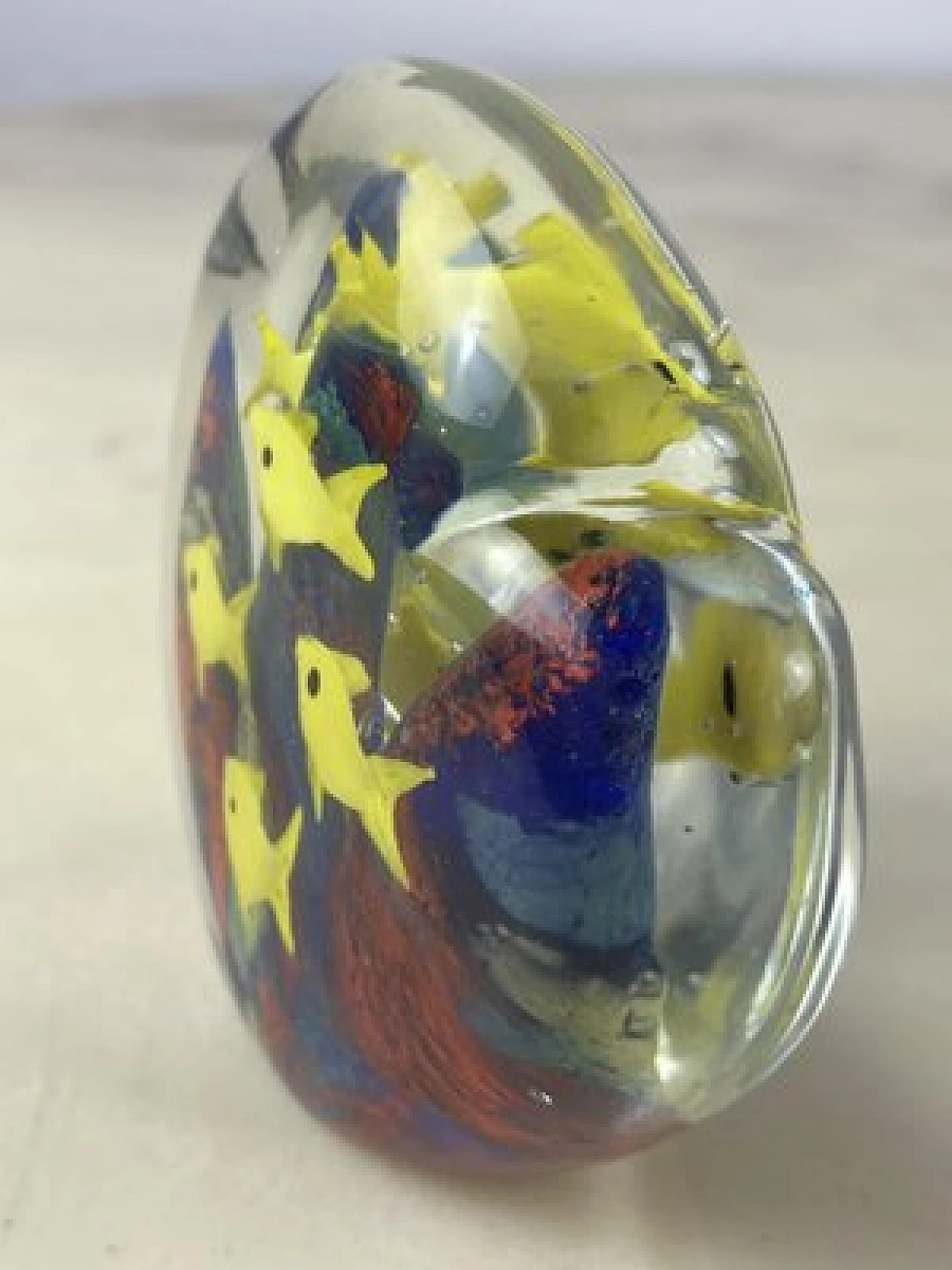 Coloured Murano glass paperweight, 1970s 8