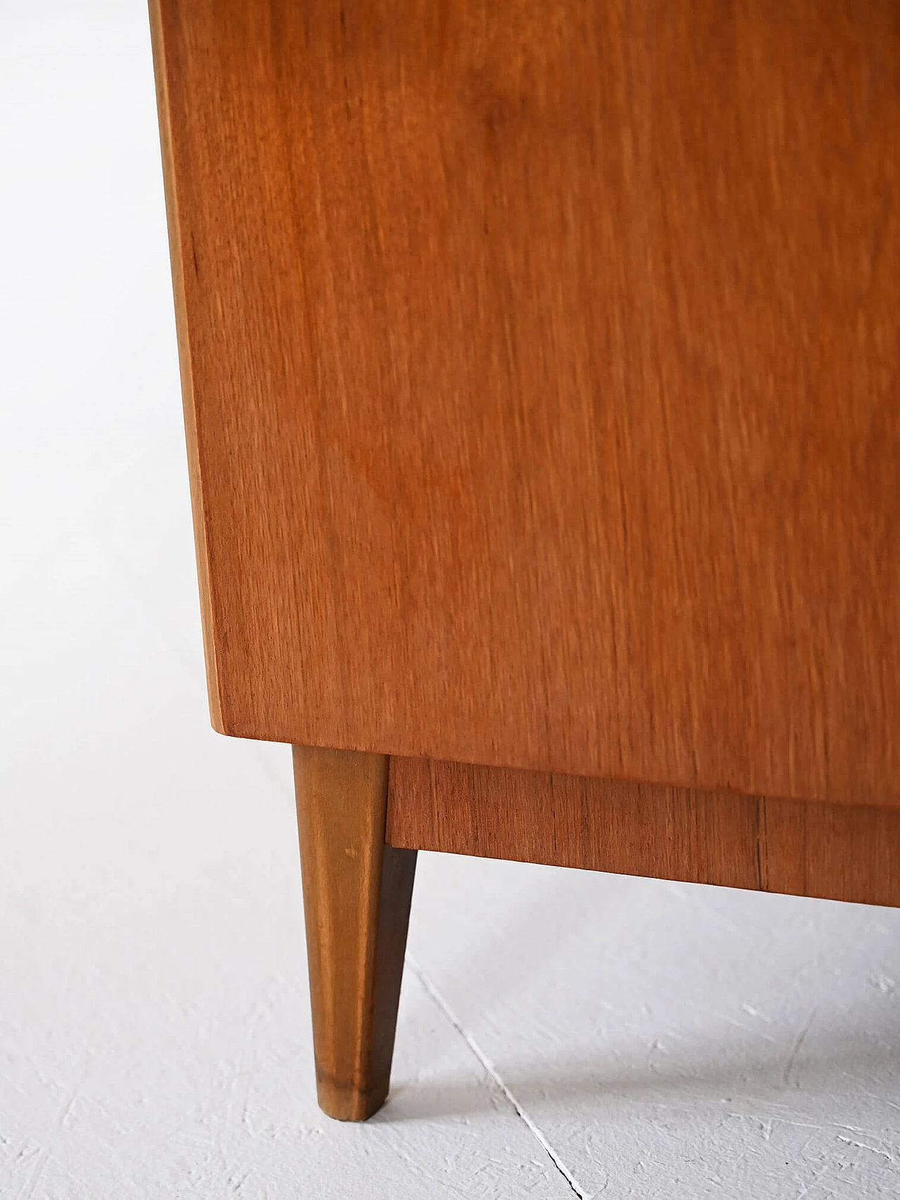 Scandinavian wood sideboard with central drawers, 1950s 11